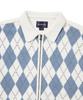 Thisisneverthat Argyle Zip Knit Cardigan White