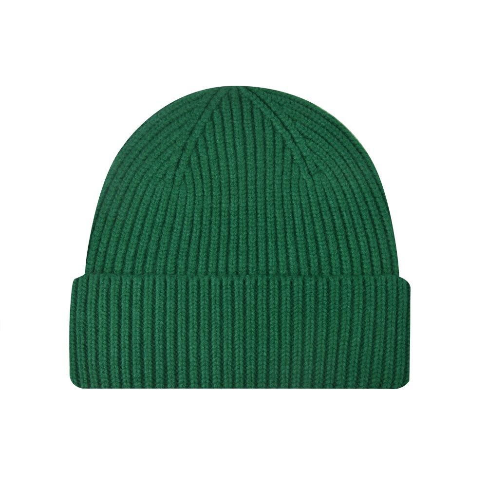 New Style One-Piece Turned-Up Knit Hat Unisex Couple's Warm Woolen Beanie Wrap-Around Cold-Weather Hat Casual Pull-Over Beanie