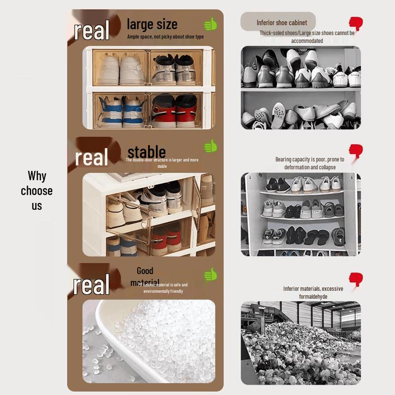 IRIS Transparent Foldable Modular Shoe & Display Storage Cabinet