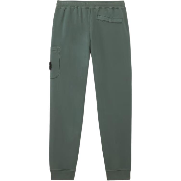 Stone Island Ss25 Left Leg Invisible Pocket Badge Logo Drawstring Cuffed Knit Sweatpants Men pants Dark-Green K1S156200011S0051-V0053