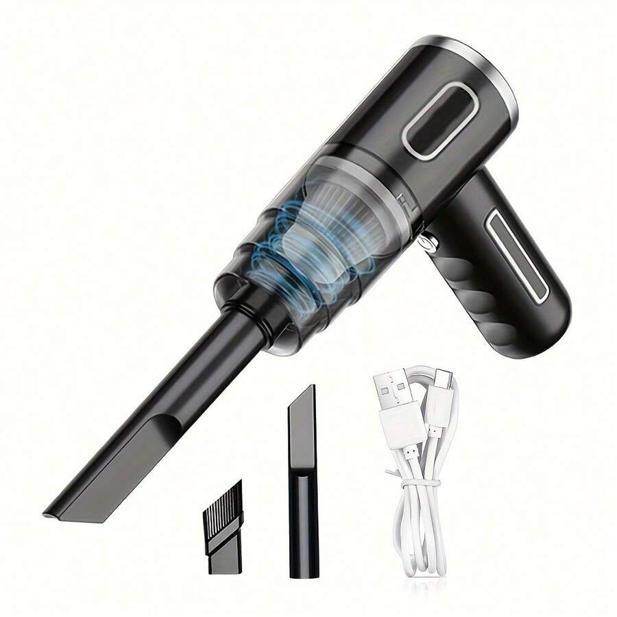 Small Handheld Vacuum Cleaner, Portable Wireless Vacuum Cleaner, Mini Handheld Vacuum Cleaner With Brush Head, Long Suction Nozzle, Dual Filters,