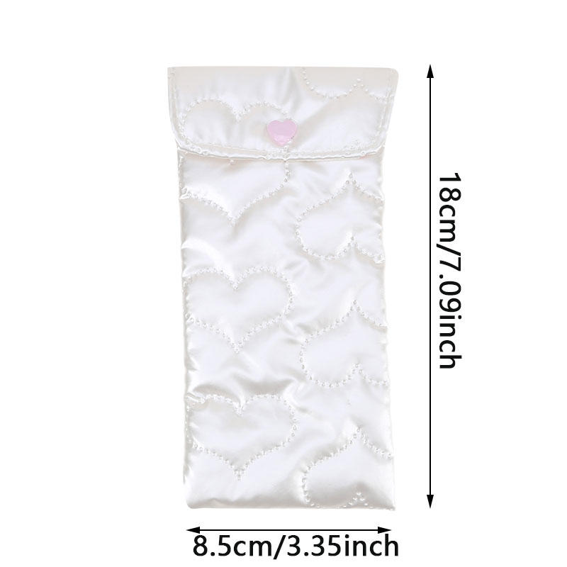 Přenosné mašličkové srdce brýle na čtení pouzdro měkká cestovní proti poškrábání taška na sluneční brýle pro ženy muže