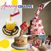 Cake Pouring Kit Anti Gravity Cake Stand Reusable DIY Decorative Cake Kit Baking Tools Create Unique