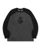 CPGN STUDIO Falling Cat Raglan Pigment Sweatshirt Smoke Black