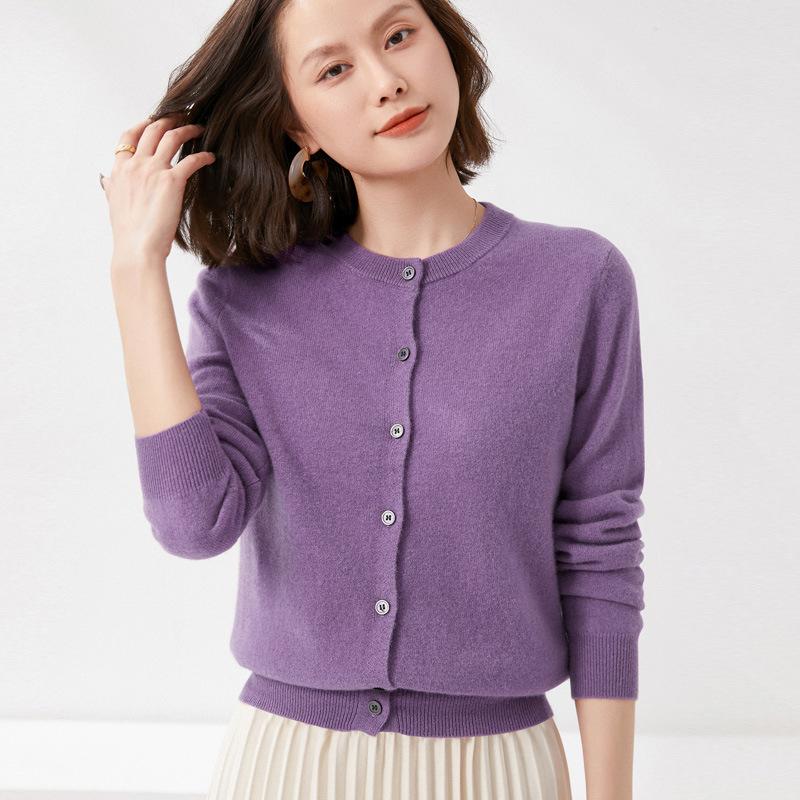 

Женские модные повседневные однотонные свитера с круглым вырезом и осенне-зимним принтом с длинными рукавами XXL фиолетовый