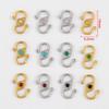 2pcs 6pcs Stainless Steel Natural Stone S Shape Hook Clasps Connectors Jewelry Makings Findings DIY Eye Clasp Jewelry Components
