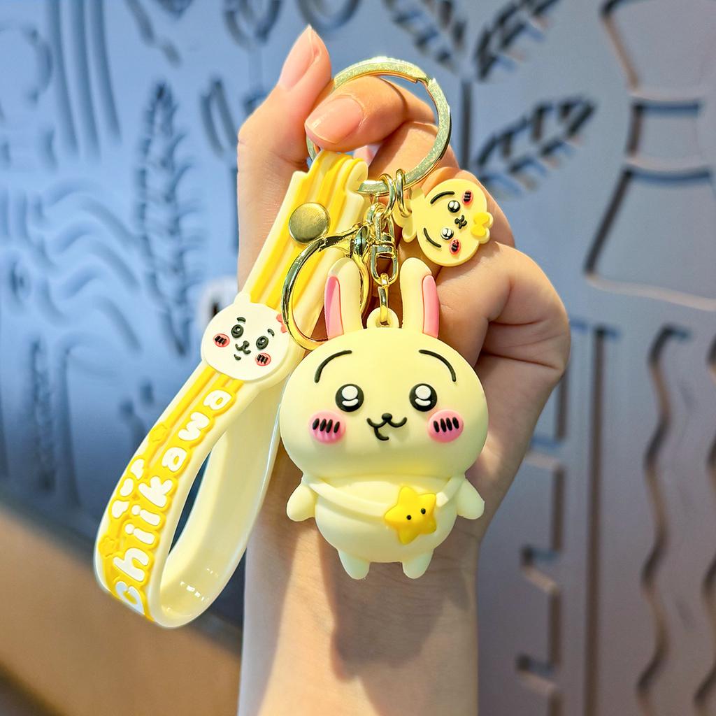 Cartoon Jiyikawa Keychain Japanese Doll Usaki Pendant Couple Pendant Car Key Chain Small Gift