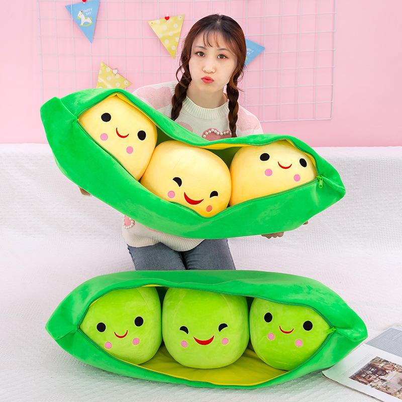 Pea Soothing Doll Plush Toy Sleeping Pillow Cute Creative Doll Doll Girl Birthday Gift