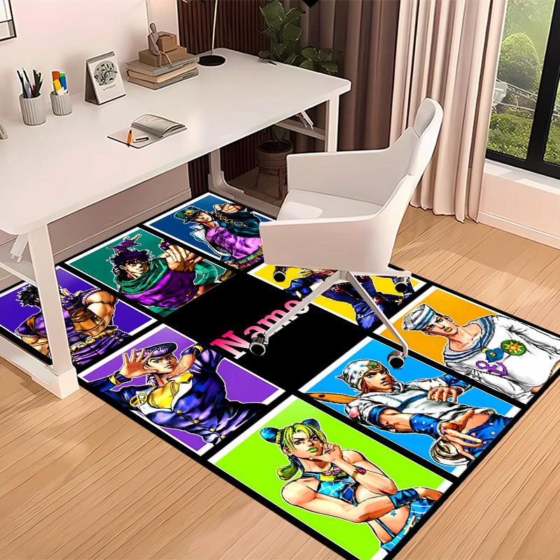 Custom Personalization JoJo's Bizarre Adventure Print Area Rug - Soft, Washable Non-Slip Indoor Mat,Living Room,Home&Office Decorative Rug