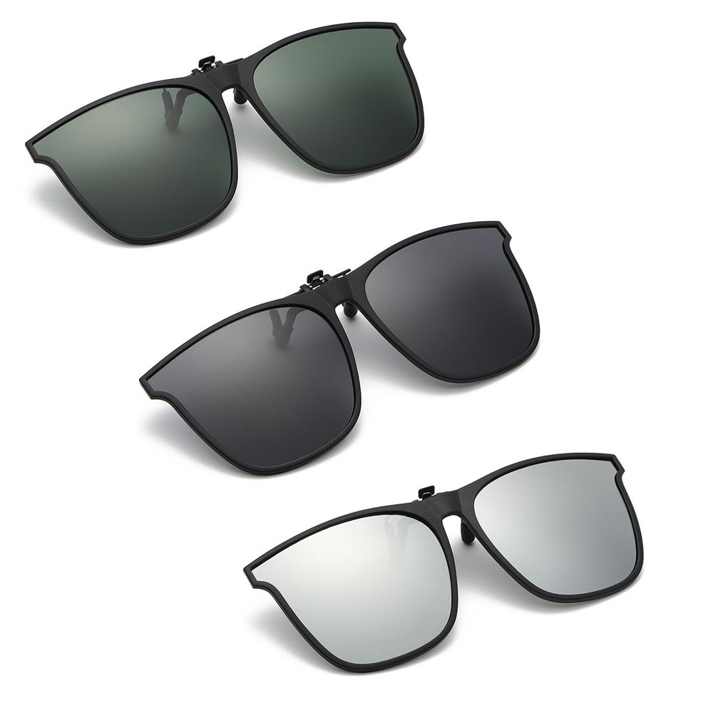 Polarized Clip On Sunglasses Men Women Photochromic Car Driver Goggles Night Vision Glasses Anti Glare Vintage Square Glasses