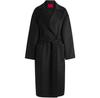 Тренчкот Женский HUGO Style Maclara-1 Oversized С Поясом 50533788 Черный