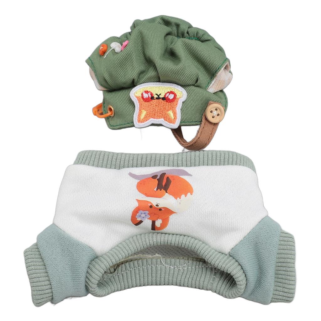Plush Doll Clothes Cute Cotton T Shirt Overalls Stuffed Doll   Toy Clothing for 8in Dolls Dress Up