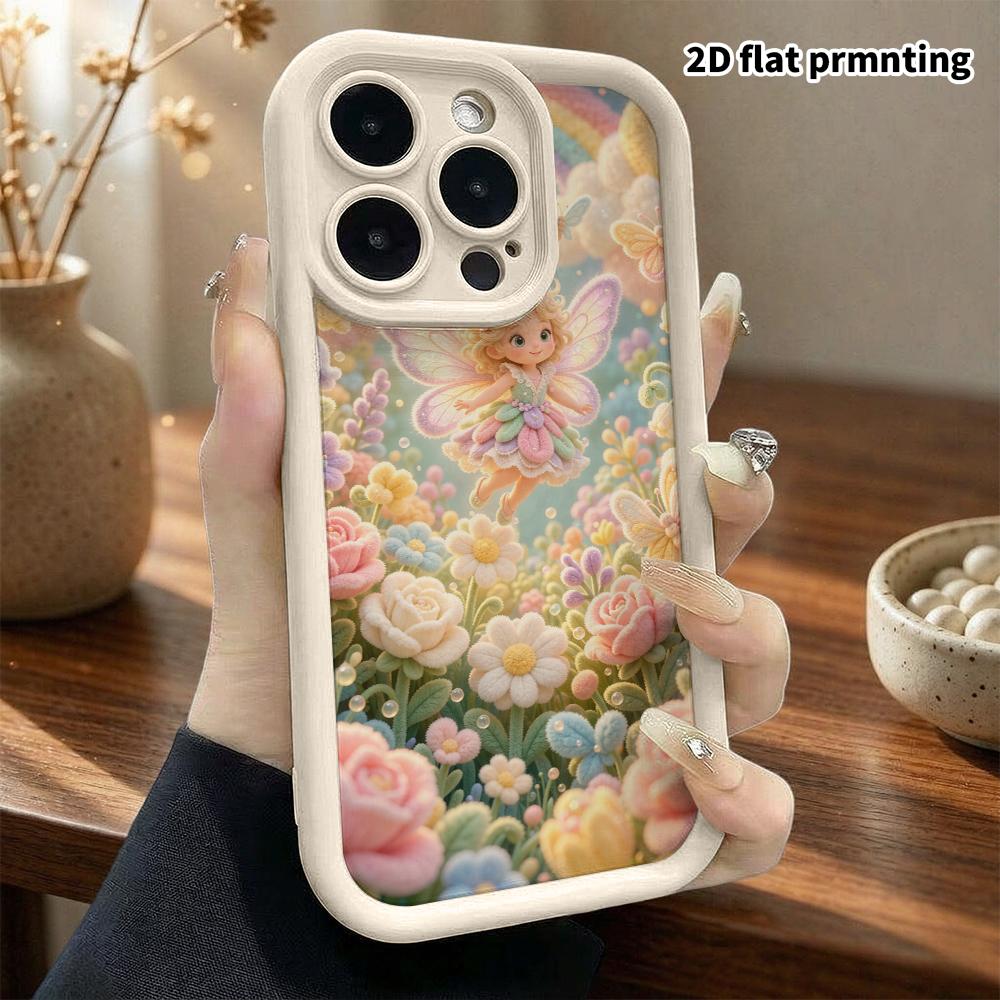 Phone Case: 2D Flat Design Suitable for iPhone 18 17 16 15 14 13 Pro Protective Case, Butterfly Fairy, Perfect Christmas and Halloween Holiday Gift