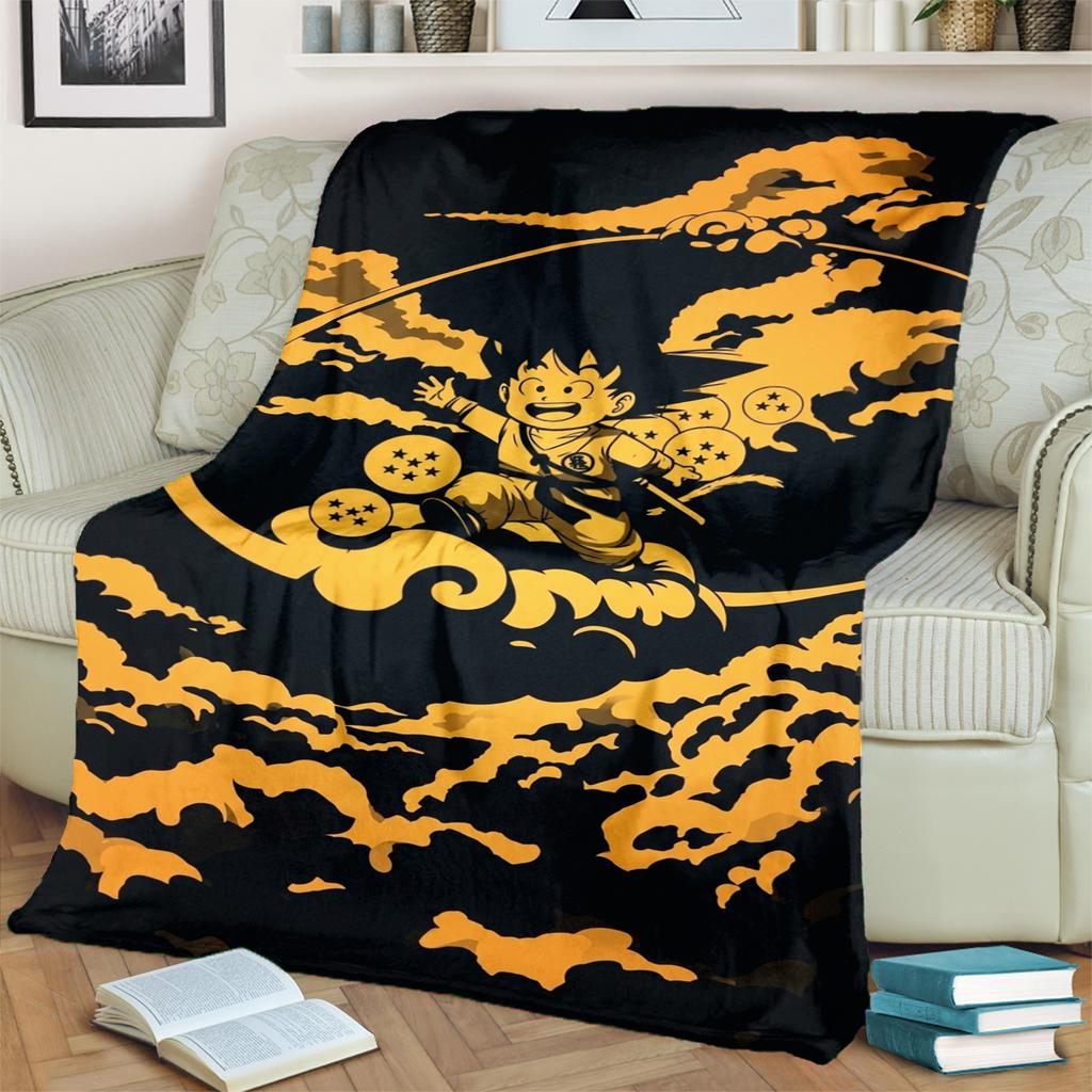 Warm Dragon Ball! Blanket Flannel Material for Bedrooms, Sofas, Beds, Chairs, Picnics, Travel