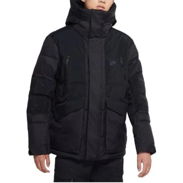 Nike Storm-Fit City Series Logo Hooded Long-Sleeve Down Jacket Men Outerwear Black DD6981-010