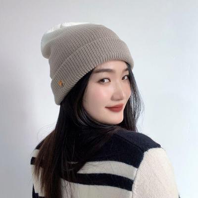 Women's Winter Gradient Knit Brown Beanie Hat