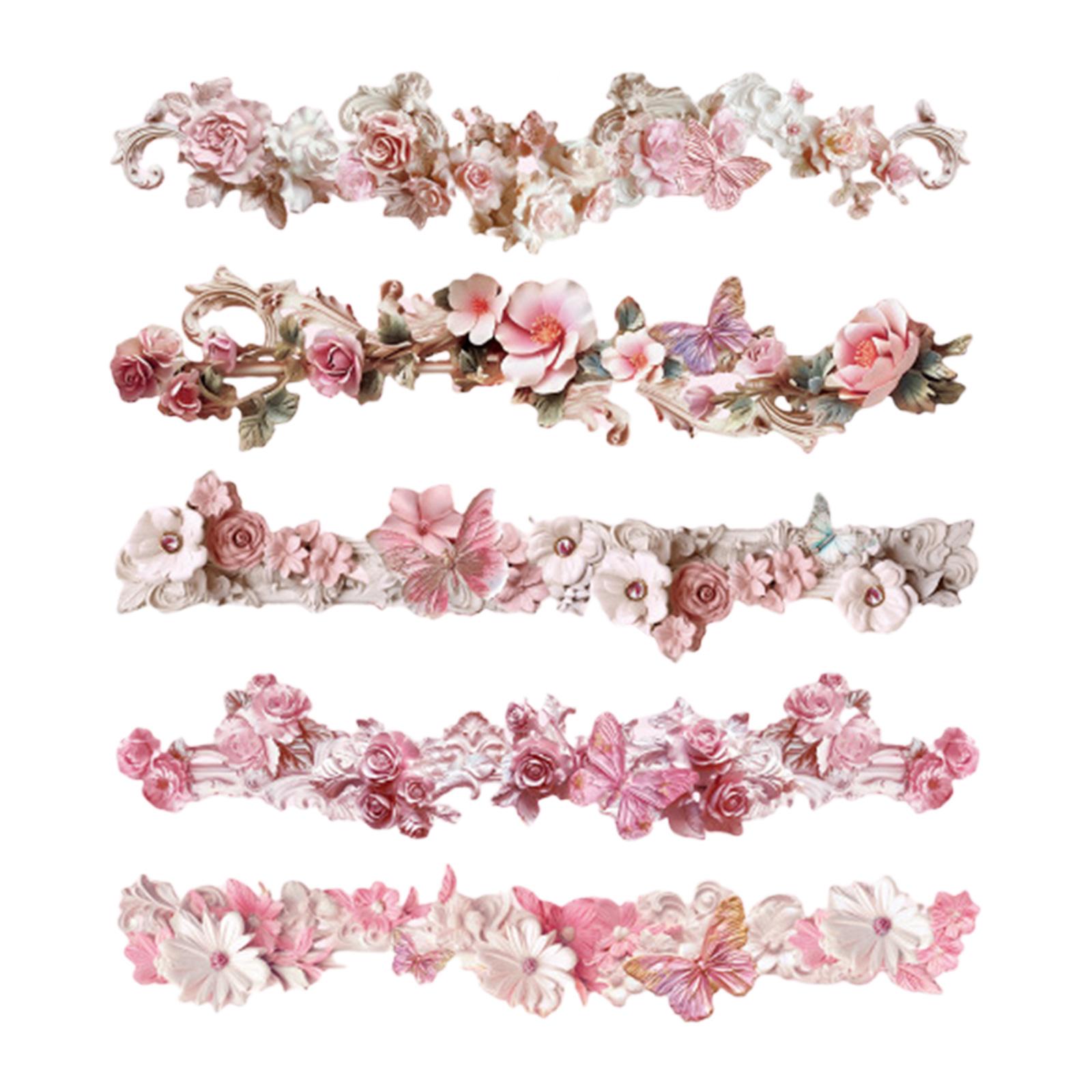 

10 шт. Декоративная наклейка с цветочным бордюром, самоклеящаяся наклейка для скрапбукинга, ежедневника, чехла для телефона, фотоальбома 2