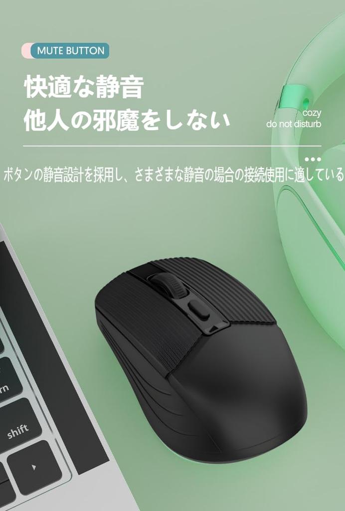 Wireless Bluetooth Silent DPI Ergonomic Suitable for Compatible with Mouse, Design, 3-Stage Switching, Type-C Rechargeable, Design, 2.4GHz Optical,