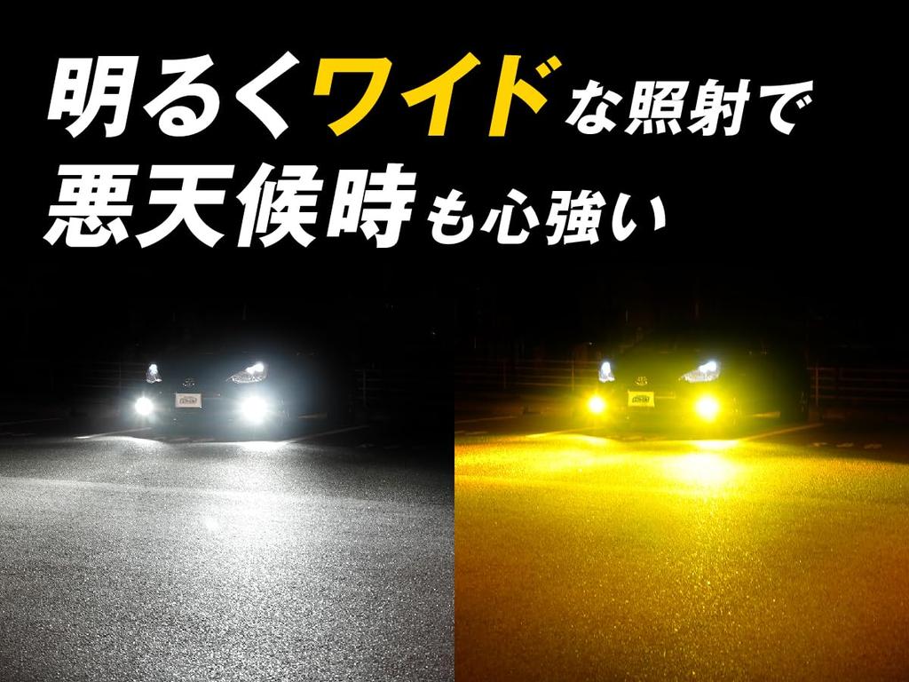 Fcl. PSX26W HiAce 200 Series LED Fog Lamp, 2-Color Changing, Yellow, Frosty Blue, Road