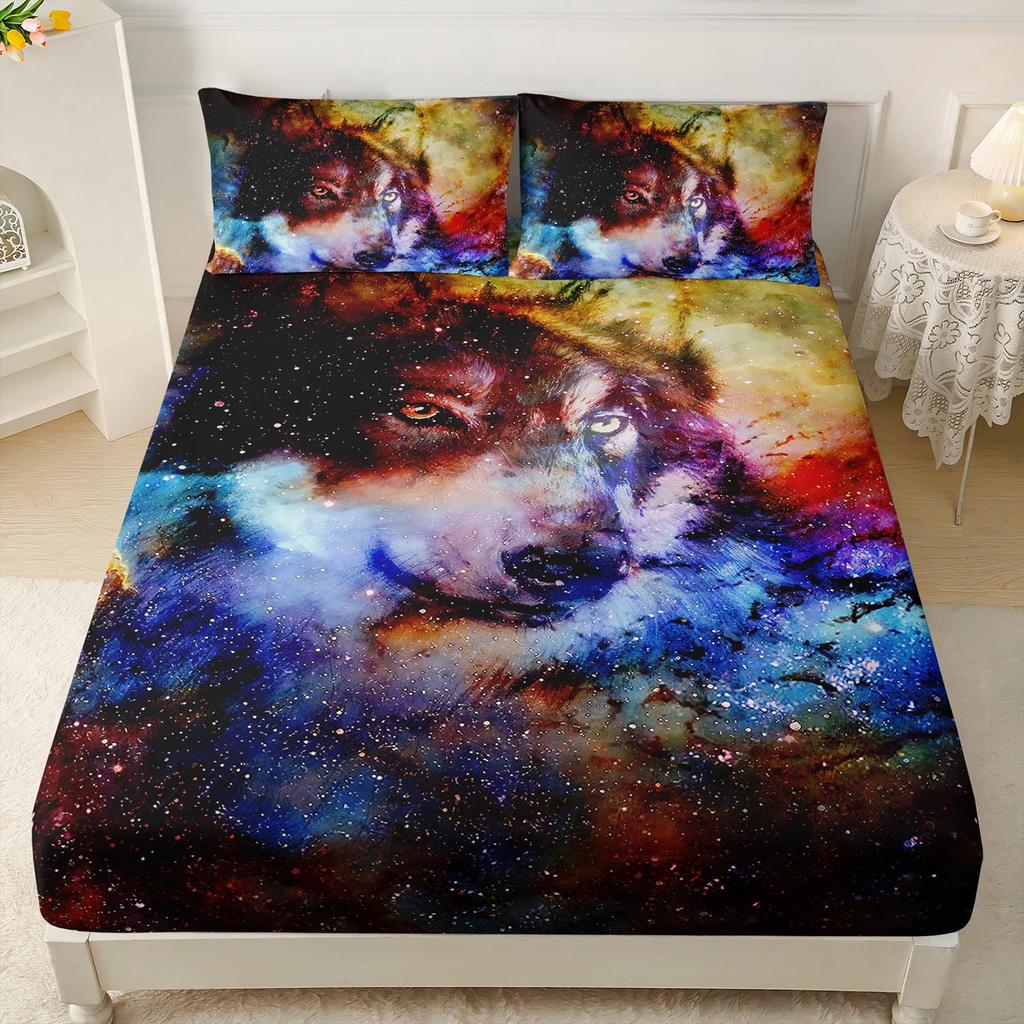 Dog Animal Pattern Bed Hat Three-Piece Digital Printing Bedding Bed Hat Three-Piece Set Children And Adults