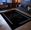 Luce Debole Fantasia Scura Fantasia Cornice al Neon Tappeto Stile Gioco Tappeto Area Retrò Tappeto Decorazione Festival Zerbino