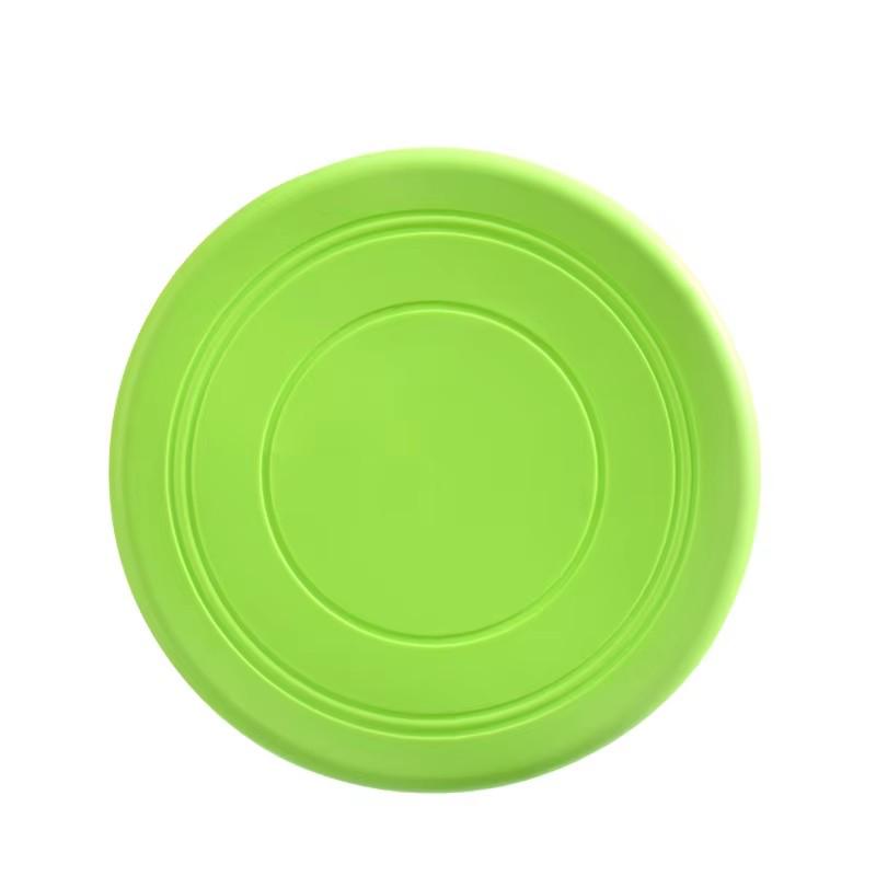 Durable Chewable Pet Training Frisbee Toy Tear Resistant Soft Rubber Flying Disc For Dogs Exercise Play Fetch Training Supplies зелёный