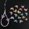 100pcs 12X15mm Butterfly Acrylic Beads Mixed Color Loose Beads For Jewelry Making DIY Bracelets Necklace Phone Chain Accessories