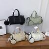 New Simple Cylinder Bag Women's Fashion Versatile Sports and Leisure Portable Shoulder Bag Large Capacity Light Travel