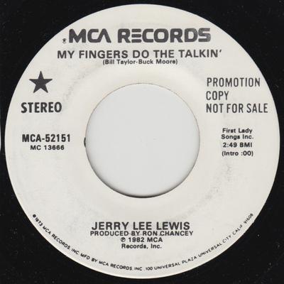 7inch Record JERRY LEE LEWIS - My Fingers Do The Talkin' MCA52151 MCA Records 1982 US Rock Used
