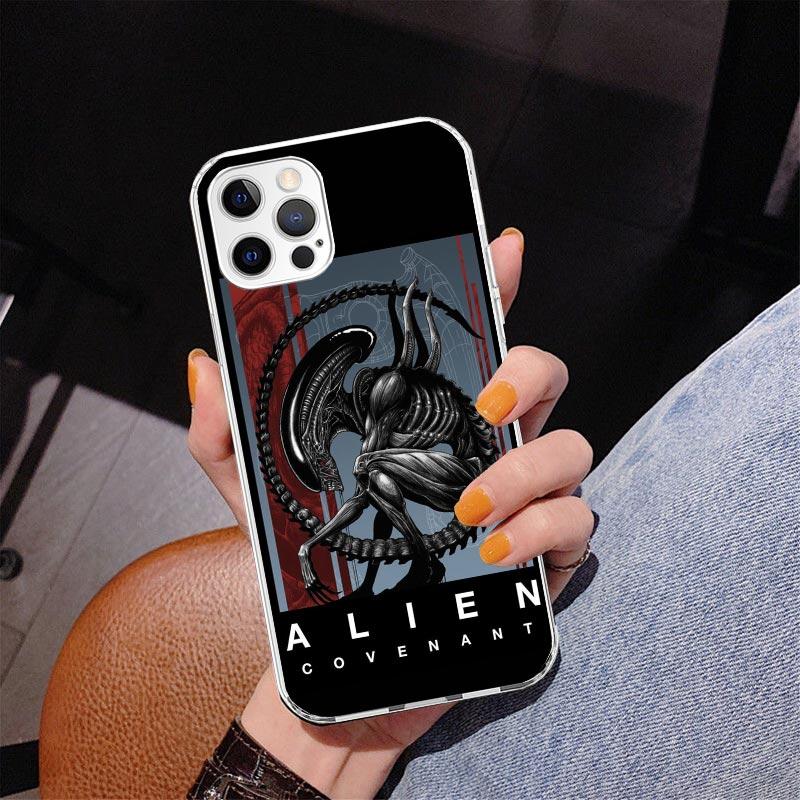 Cool A-Alien X-Xenomorph Phone Case For iPhone 17 Air 16 Pro Max 16E 15 + 14 Plus 11 12 13 Mini 7 8 SE Gift Print Cover Fundas