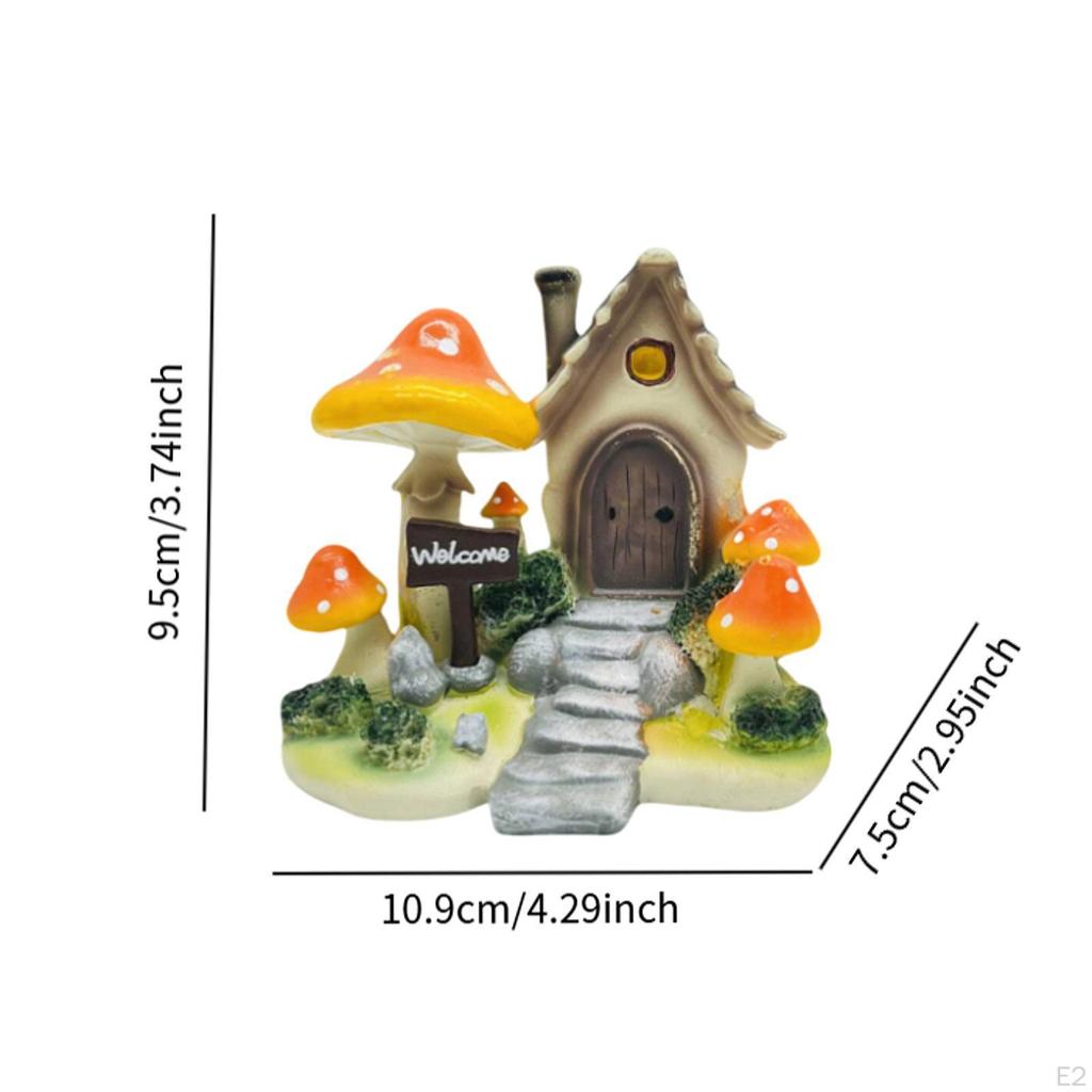 Cartoon House Decoration Collectible Sculpture for Office and Living Space