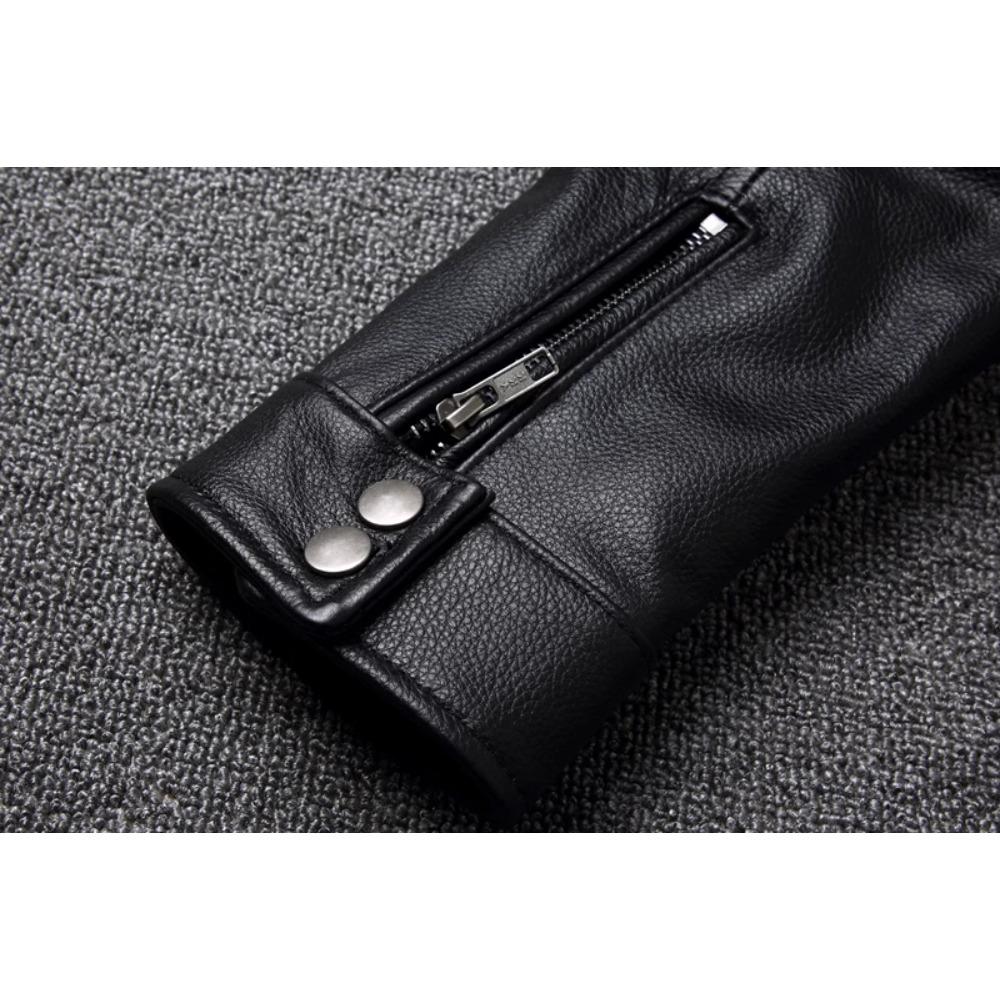 Chinese Size Black Real Cowhide M65 Hunting Leather Jacket Men Genuine Leather Coat Winter Pockets Jackets