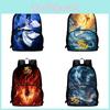Nezha Durable Backpack Oxford Bookbag For School Use Large Capacity Bag Gift