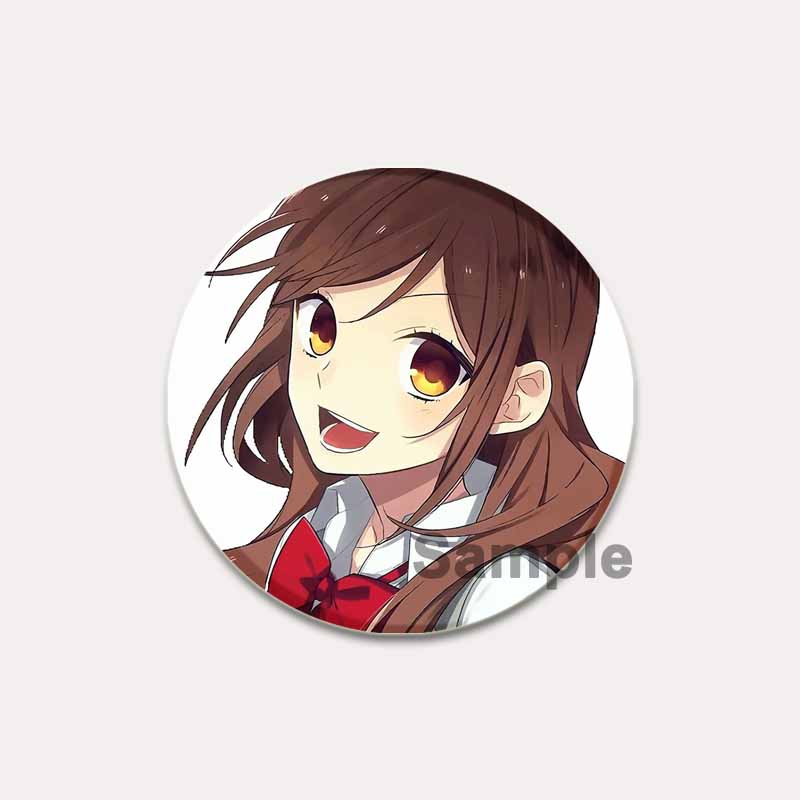 32/44/58mm Love Anime Horimiya Abzeichen auf Rucksackzubehör Miyamura Izumi Hori Kyouko Cartoon Broschen für Kleidung Tasche Dekor Geschenke Pins