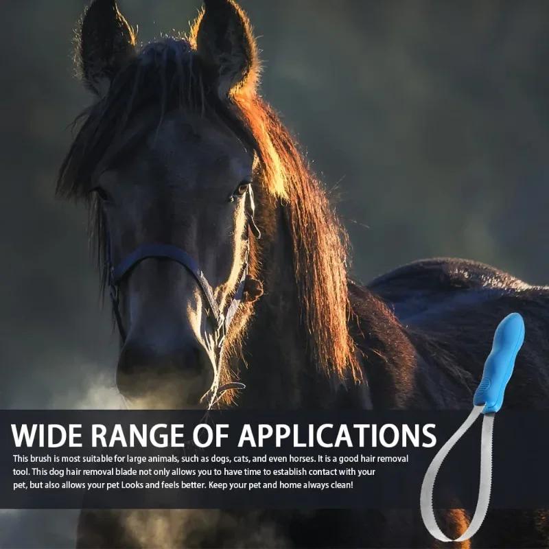 Haustier Hund Pferd Metall Schweißschaber Fellbürste Putzwerkzeug Pferdepflegewerkzeug Reinigung Haustierprodukte