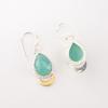 Amazonite Gemstone 925 Solid Silver Jewelry Handmade Earrings 1.5" Gift For Wife EE-162-30