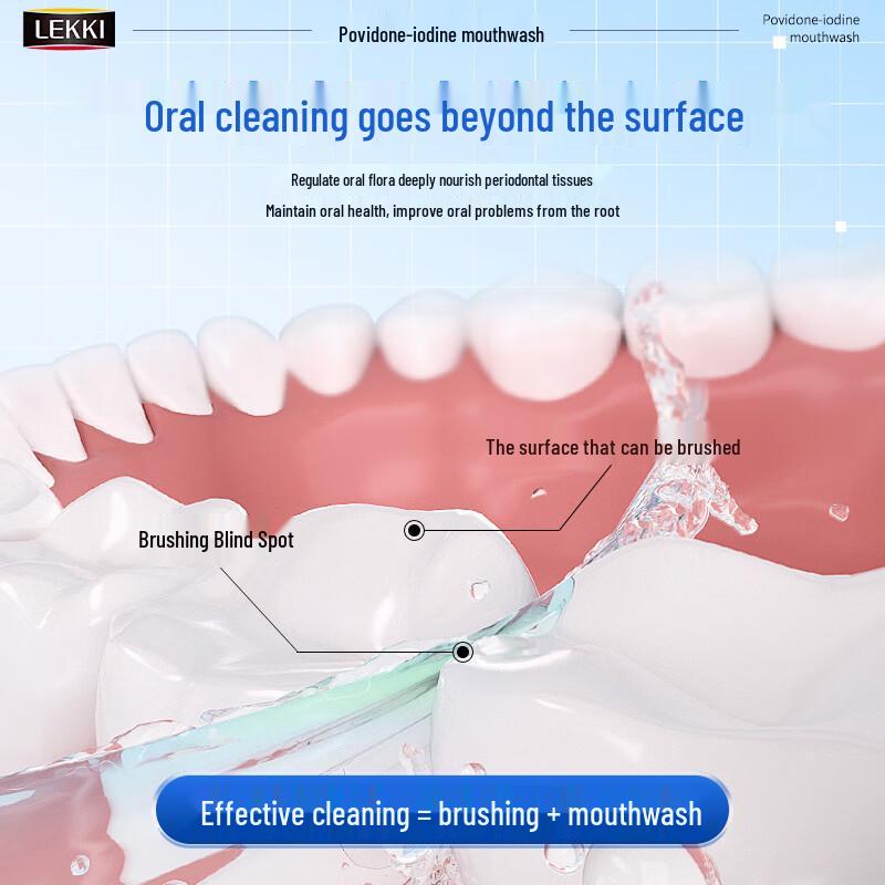 LEKKI Povidone-Iodine Antiseptic Mouthwash