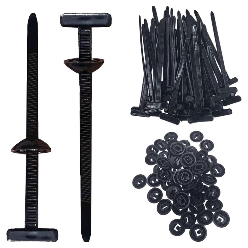 Nylon Universal Cable Tie Buckle Self-locking Plastic Coupler Auto Fastener Screw Replacement Clip Car Fender Management Secure