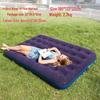 Portable Inflatable PVC Air Mattress - Thickened, Flocked, and Ideal for Camping