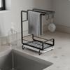 Kitchen Sink Organizer Rack Draining Design Sponge Holder with Dishcloth