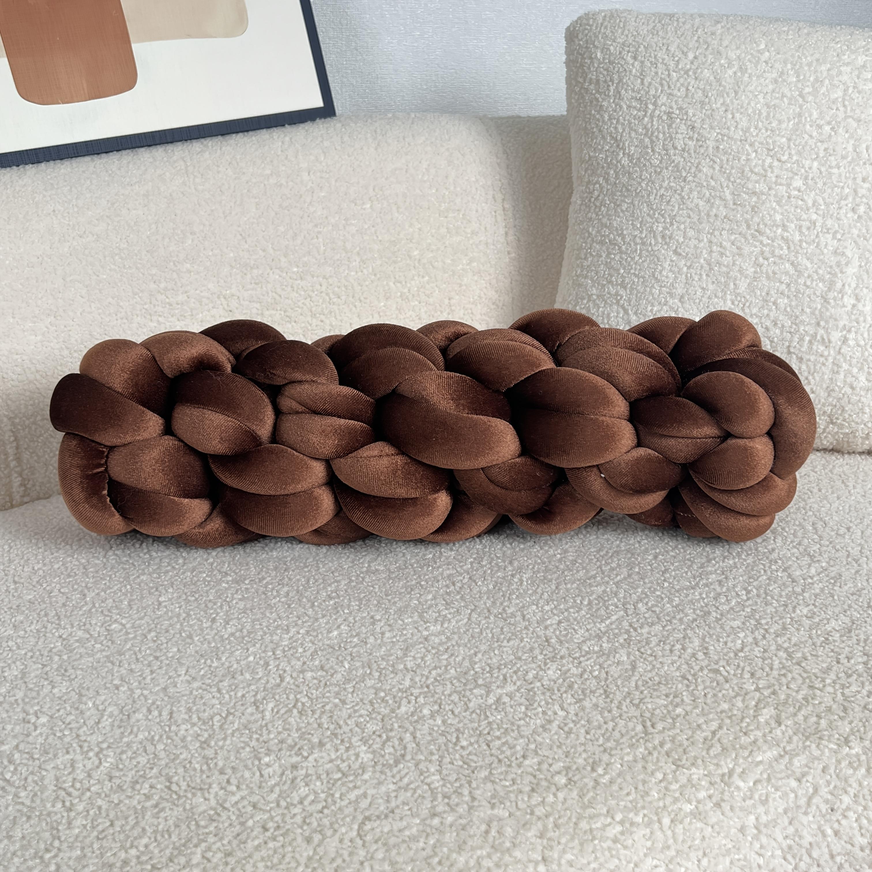 Weaving Long Twisted Pillow Cushions Sofa Pillows Headrest Pillows Office Decorations Bedside Pillows Plush Toys Modern Simple коричневый 5100₽