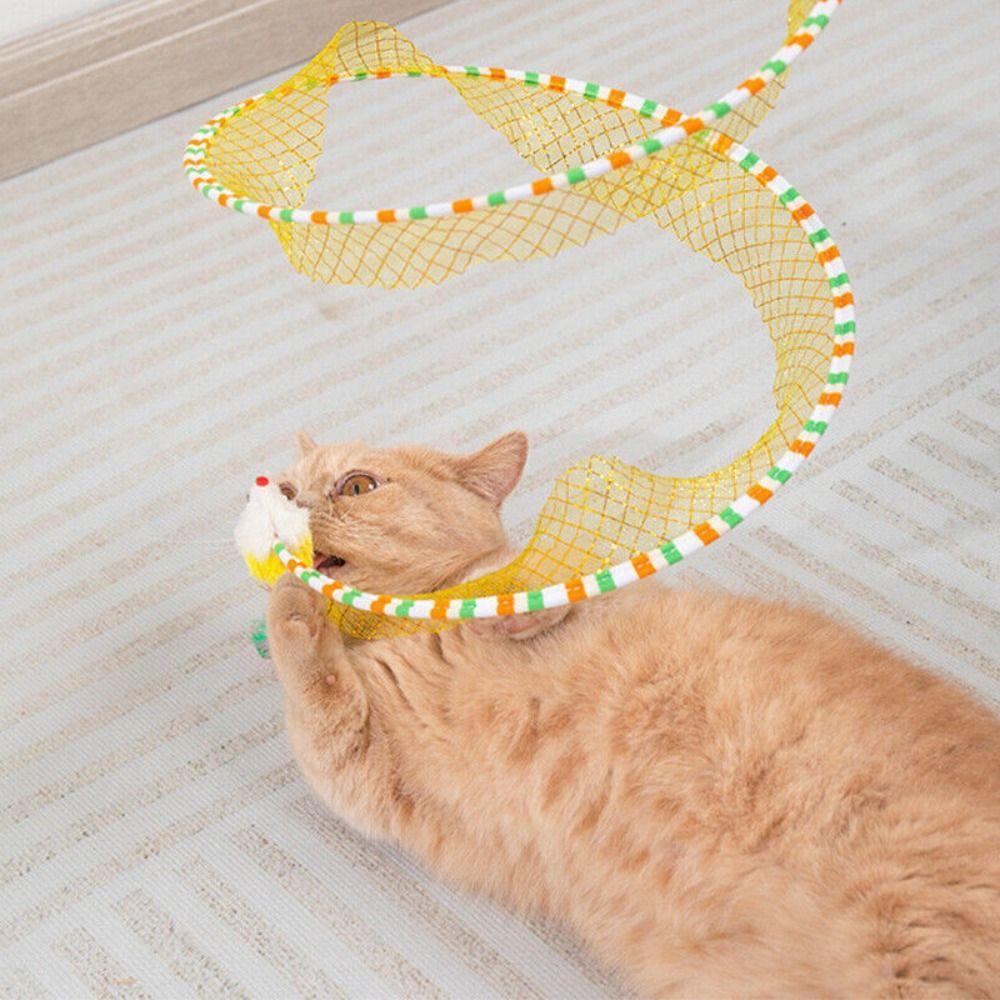 Foldable Coil Spiral Toy Stretchable Pet Interactive Toy Creative Cat Coil Tunnel Toys
