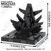 MOOXI Space Wars Movie Throne Military Conference Room Scenario Model Building Block DIY Diorama Bricks For Kids Montessori Toys