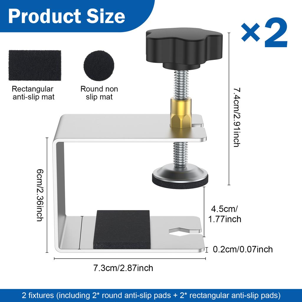 2Pcs Drawer Front Clamp Anti Slip Cabinet Installation Clamps Tool Stainless Steel Woodworking Clamp Device Multipurpose Drawer