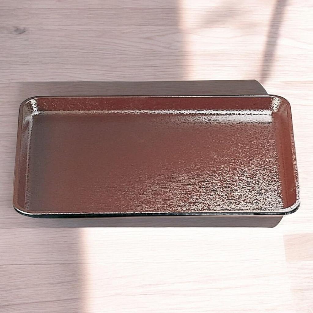 FRP Zelkova Lacquerware Made in Dishwasher Safe J-kitchens Tray, 45cm, Long, Tray, Brown, Non-Slip, (Strong Resin), Japan,