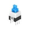 10Pcs/Lot Square 7X7X12Mm 6 Pin Dpdt Mini Push Button Flat Self-Locking Switch G64 Multimeter Switch Micro Switch Kit