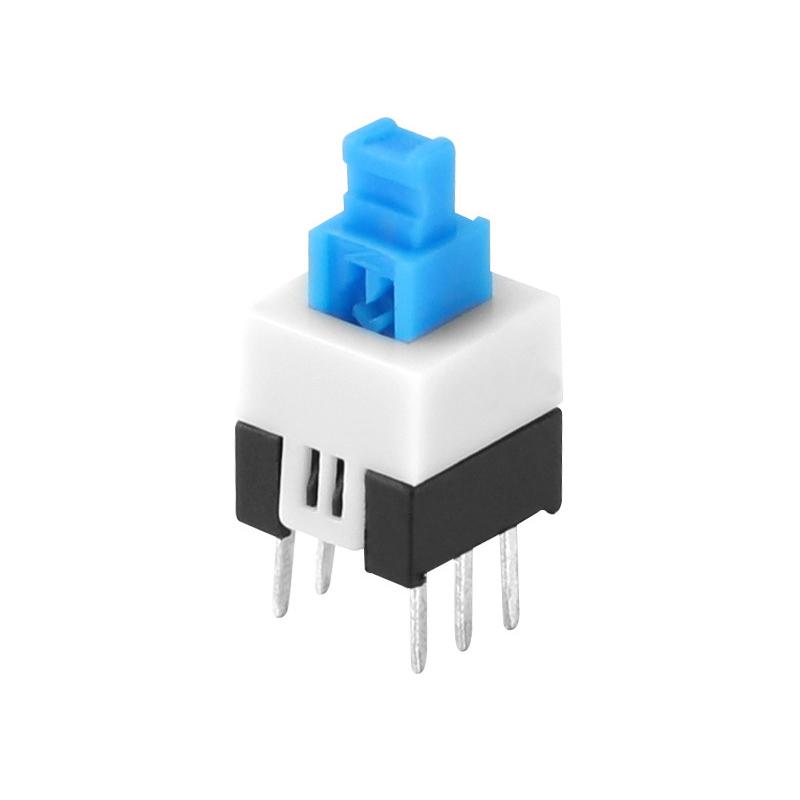 10Pcs/Lot Square 7X7X12Mm 6 Pin Dpdt Mini Push Button Flat Self-Locking Switch G64 Multimeter Switch Micro Switch Kit