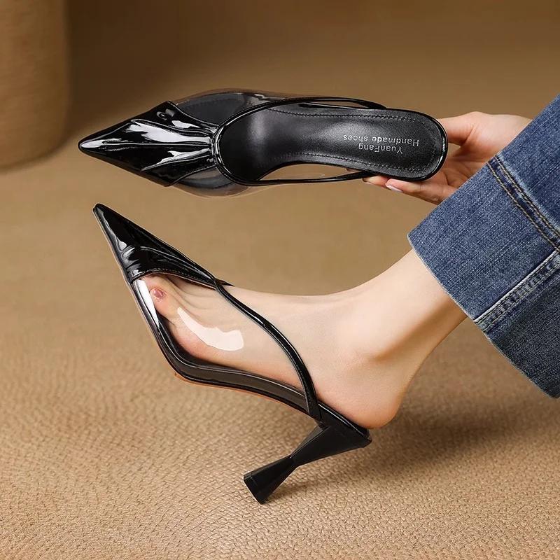 Fashion Pointed Toe Women High Heels Shoes Fashion Sexy Shoes Designer Elegant Pumps Woman Sandals 2025 Summer Trend Brand Mujer Zapatos