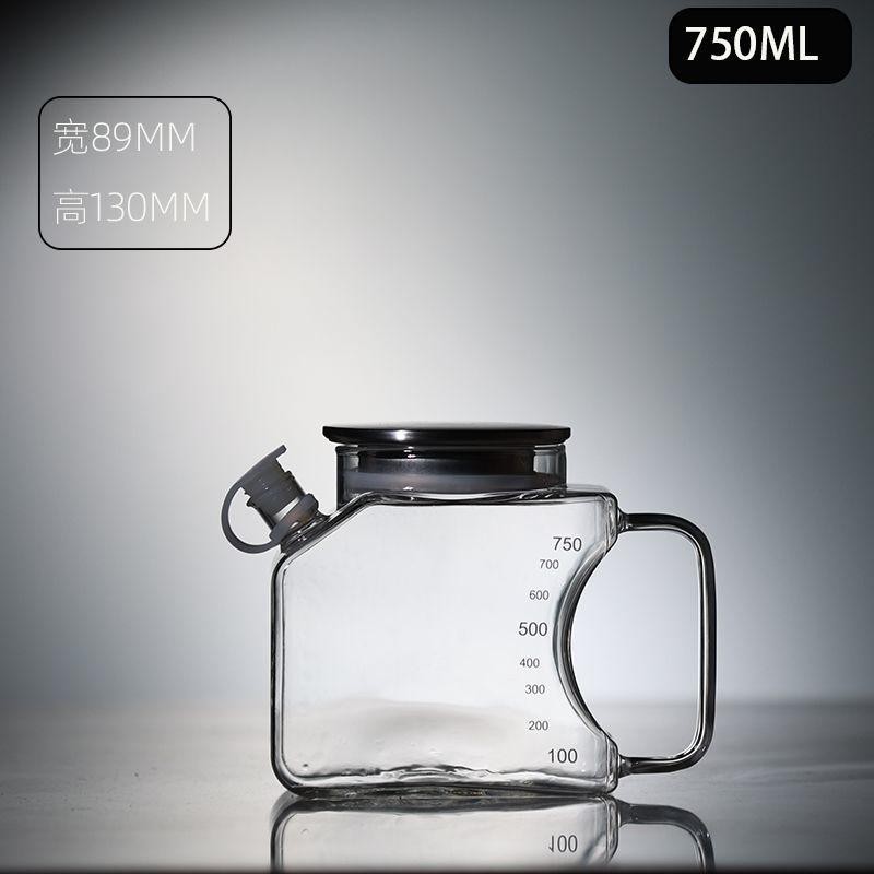

Minimalist Glass Oil Pot Kitchen Large Capacity Oil Pot Household Oil Free Soy Sauce Vinegar Seasoning Bottle Jar Vinegar Bottle