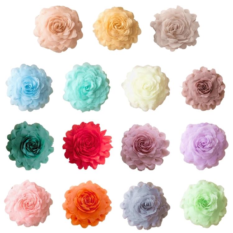 3D Rose Flower Round Throw Pillows Case Handmade Cushions Cover for Sofa Bed Living Room